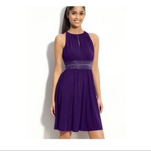 Like New JS Boutique Purple Keyhole Cocktail Dress